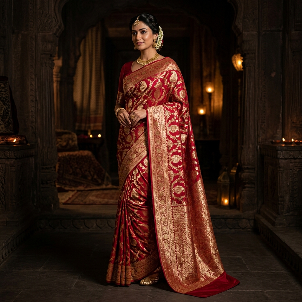 Heritage Banarasi Silk Draping